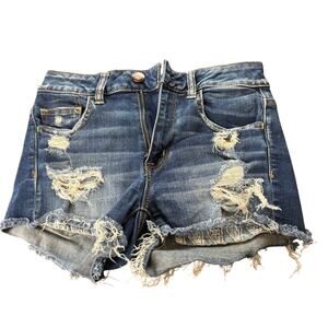American Eagle Outfitters Ripped Blue Jean Shorts